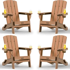 Folding Adirondack Chair 4 Pack,