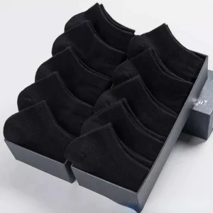 Low Black And White Gray Cotton Socks Men's