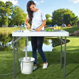 Fish Cleaning Table with Sink